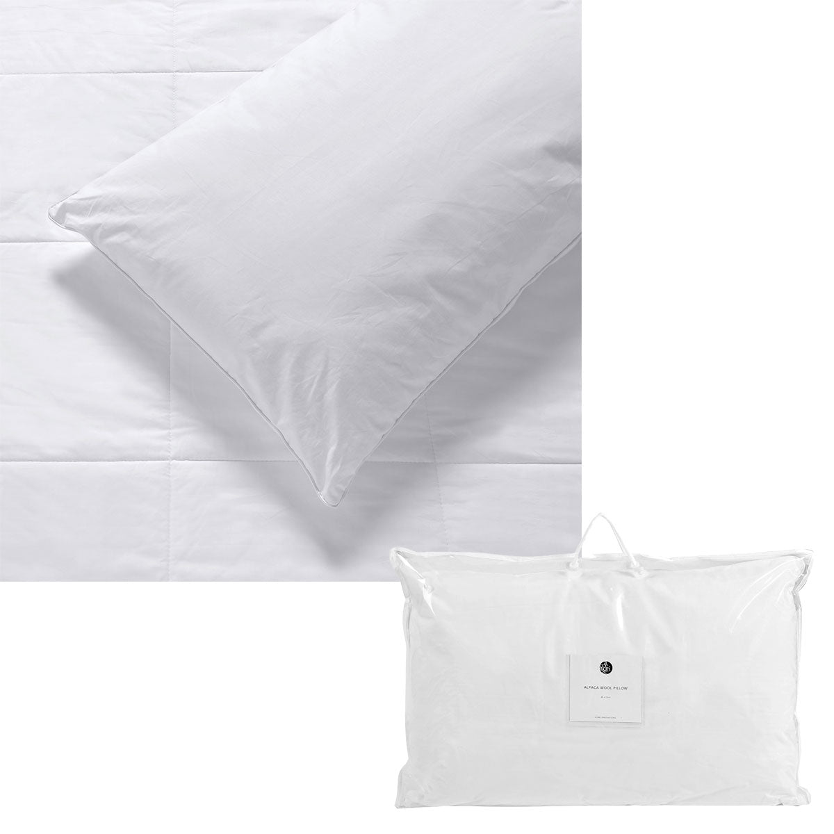 Accessorize Cotton Standard Pillow 48 x 73 cm in a classic solid color, showcasing its soft cotton fabric and plush filling.