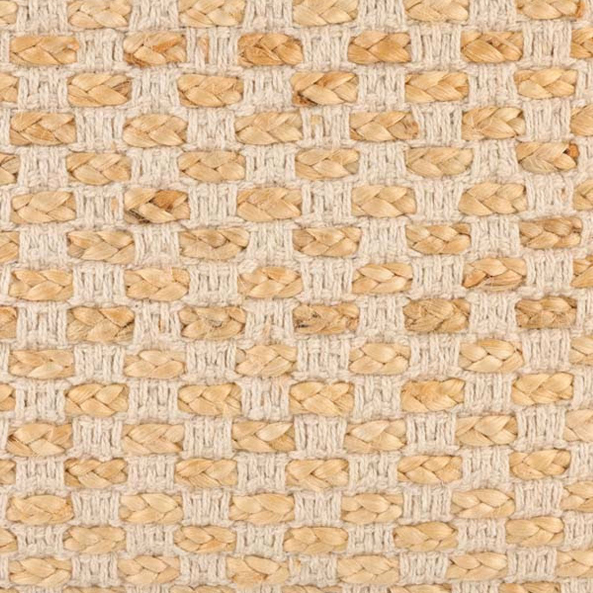 Accessorize Tami Cotton/Jute Square Filled Cushion in natural color, featuring a textured design, perfect for home decor.