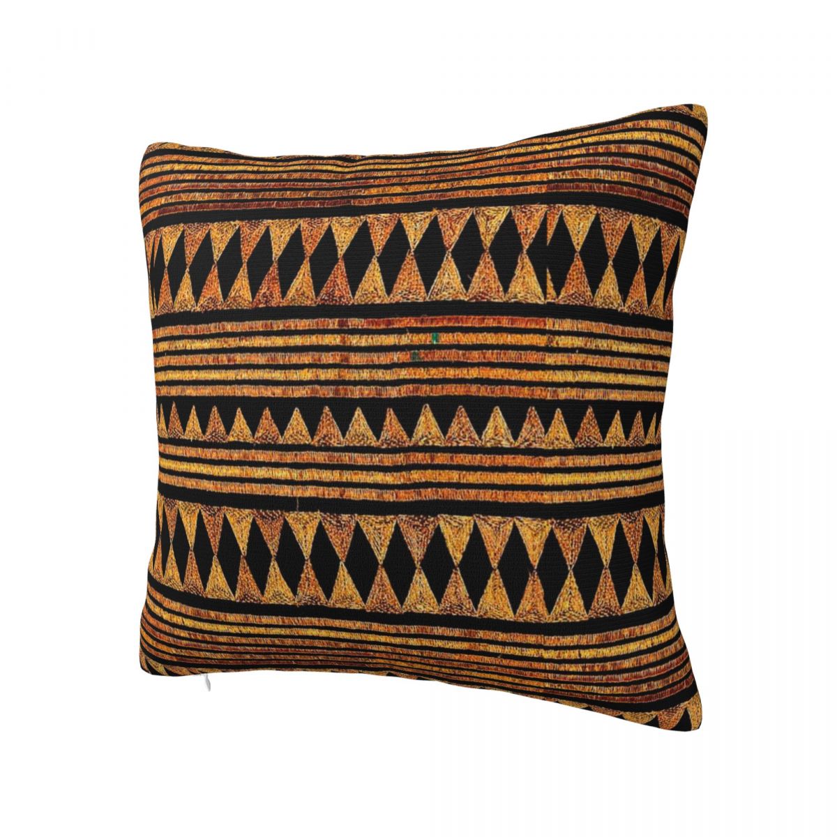 African Mud Cloth Print Cushion Cover featuring traditional geometric designs in a soft polyester fabric, perfect for home decor.