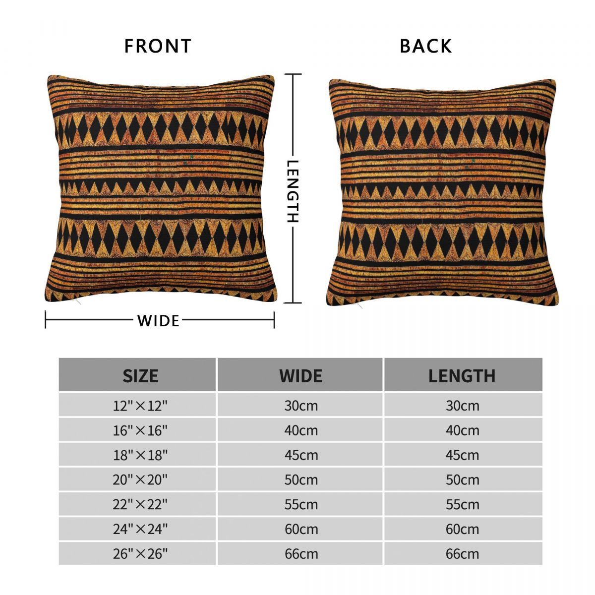 African Mud Cloth Print Cushion Cover featuring traditional geometric designs in a soft polyester fabric, perfect for home decor.