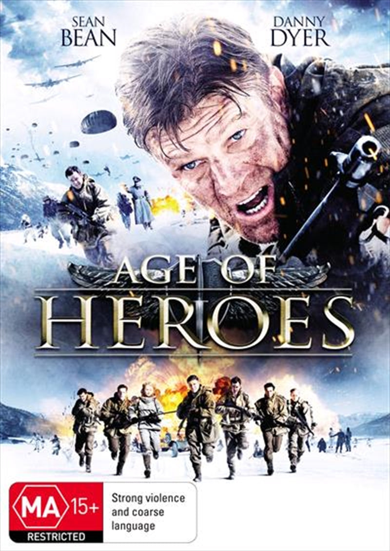 Cover of Age Of Heroes DVD featuring dynamic superhero artwork and vibrant colors.