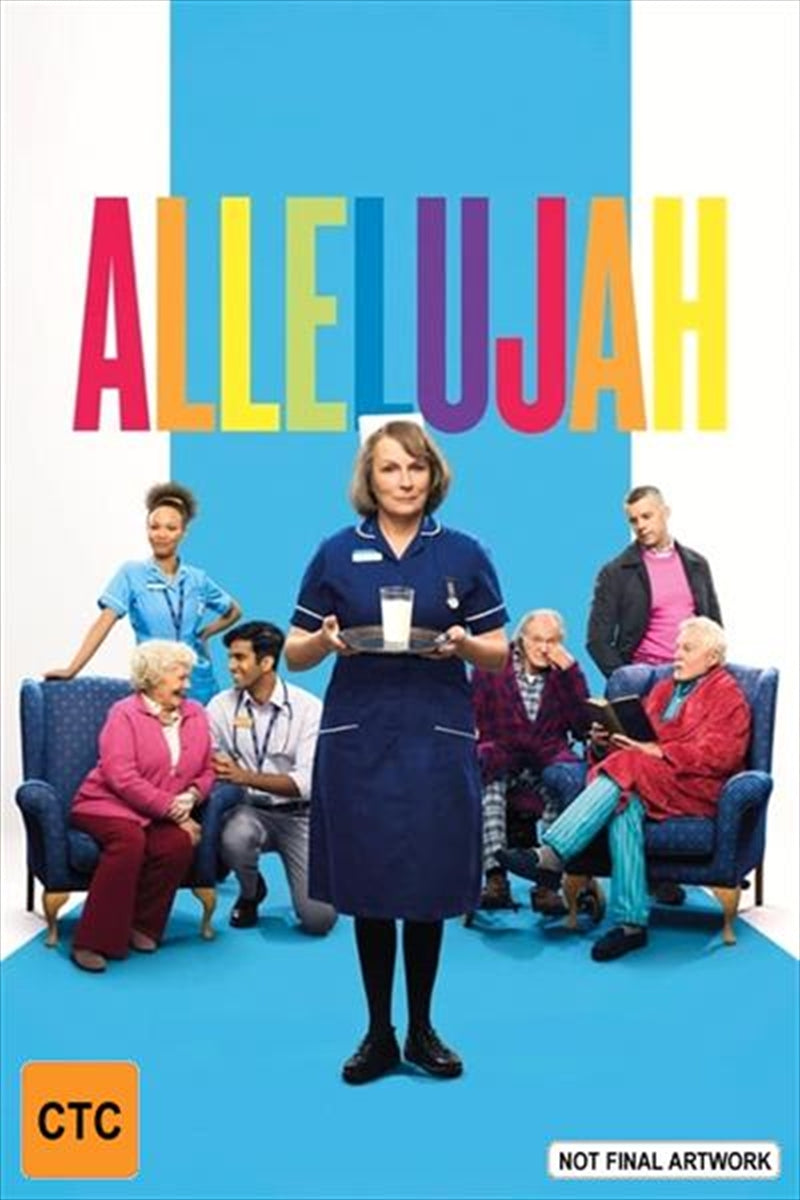 Cover of Allelujah DVD featuring a hospital scene with a nurse and patients, symbolizing care and community.