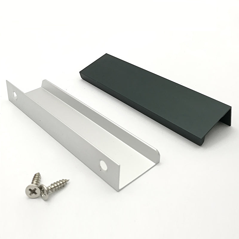 Sleek aluminum kitchen cabinet bar handles with modern design and laser edging, ideal for contemporary kitchens.