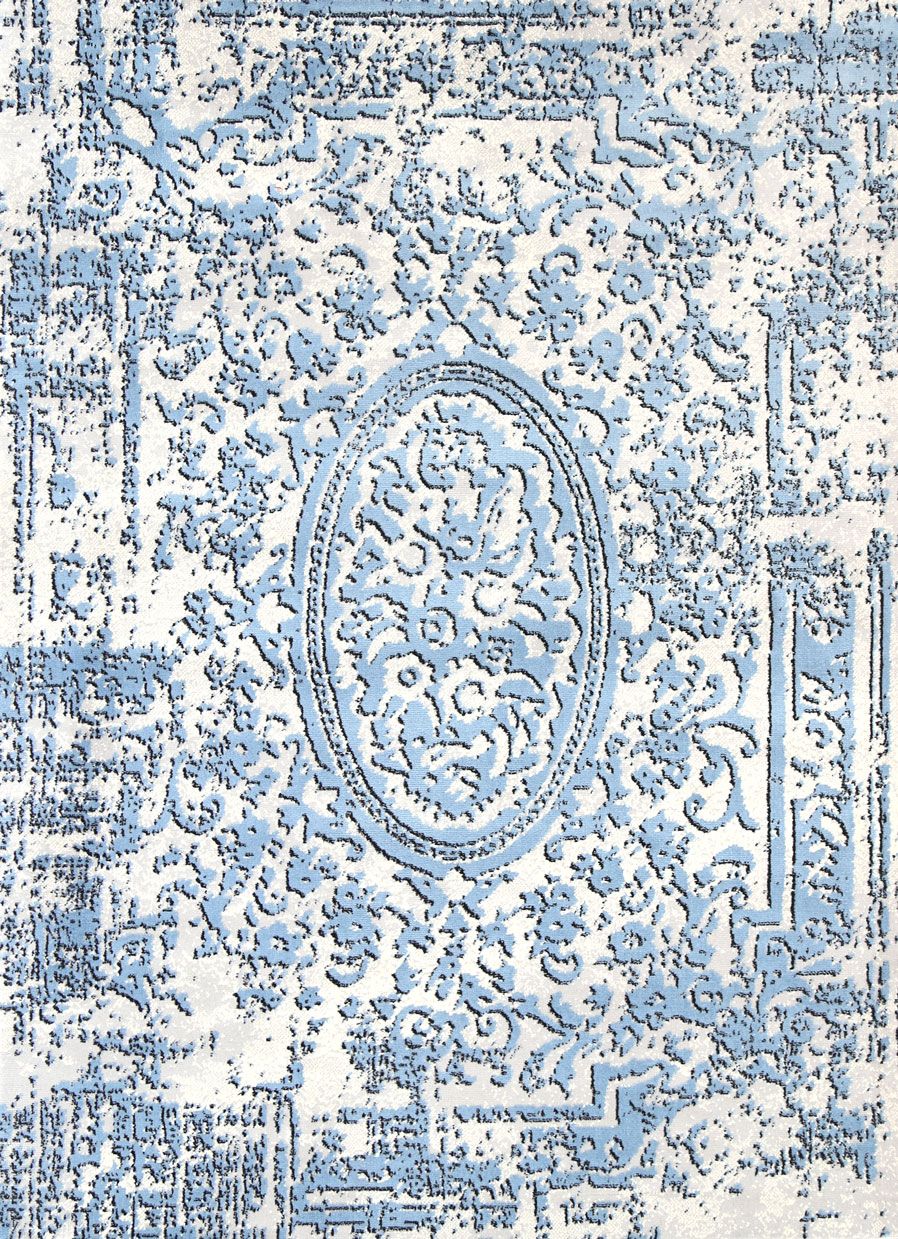 Allure Classic Vintage Blue Rug measuring 80x300 cm, featuring a beautiful vintage design with a plush texture, perfect for indoor spaces.