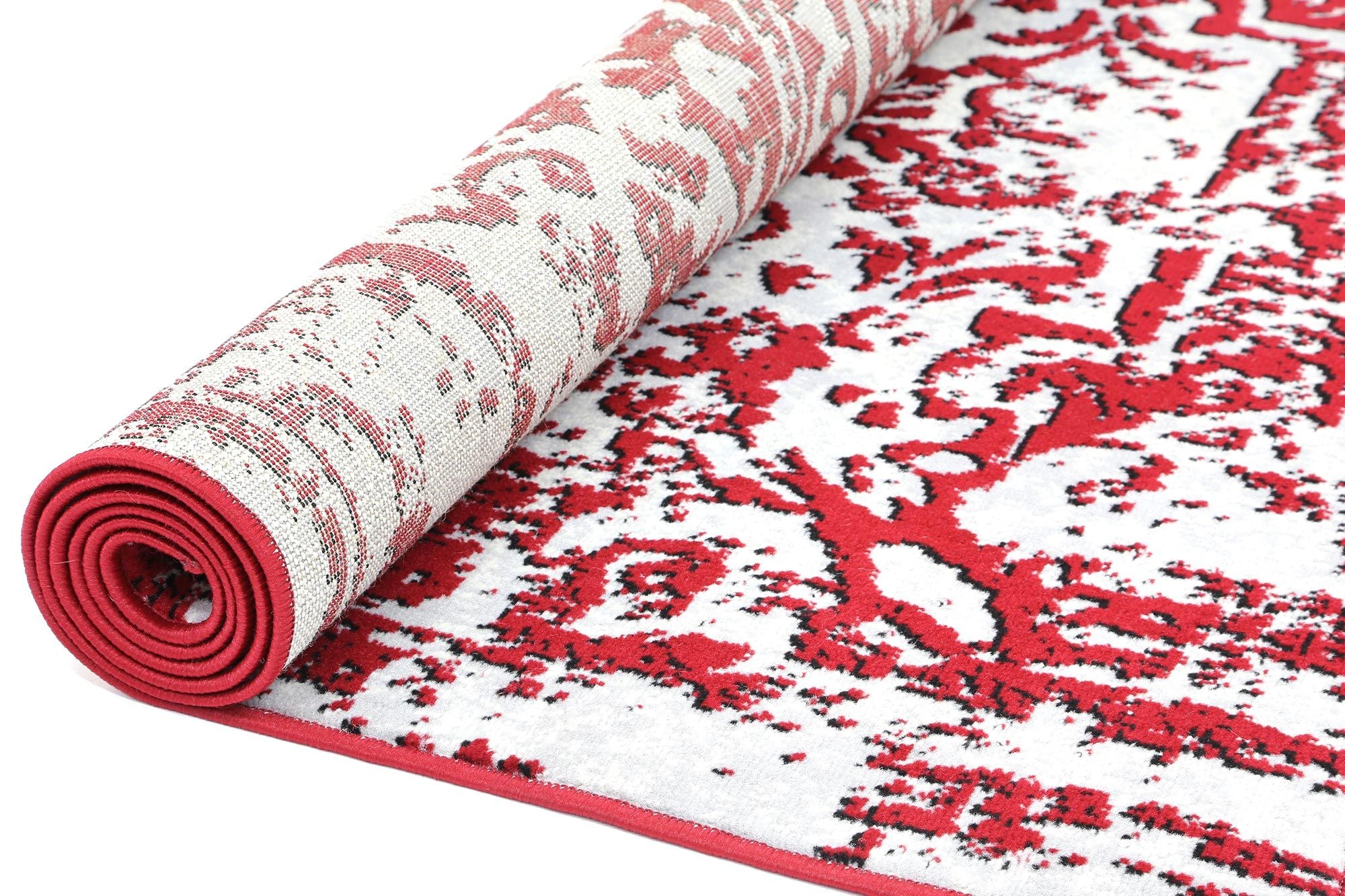 Allure Classic Vintage Red Rug measuring 80x300 cm, featuring a rich red color and intricate vintage design, perfect for enhancing indoor spaces.