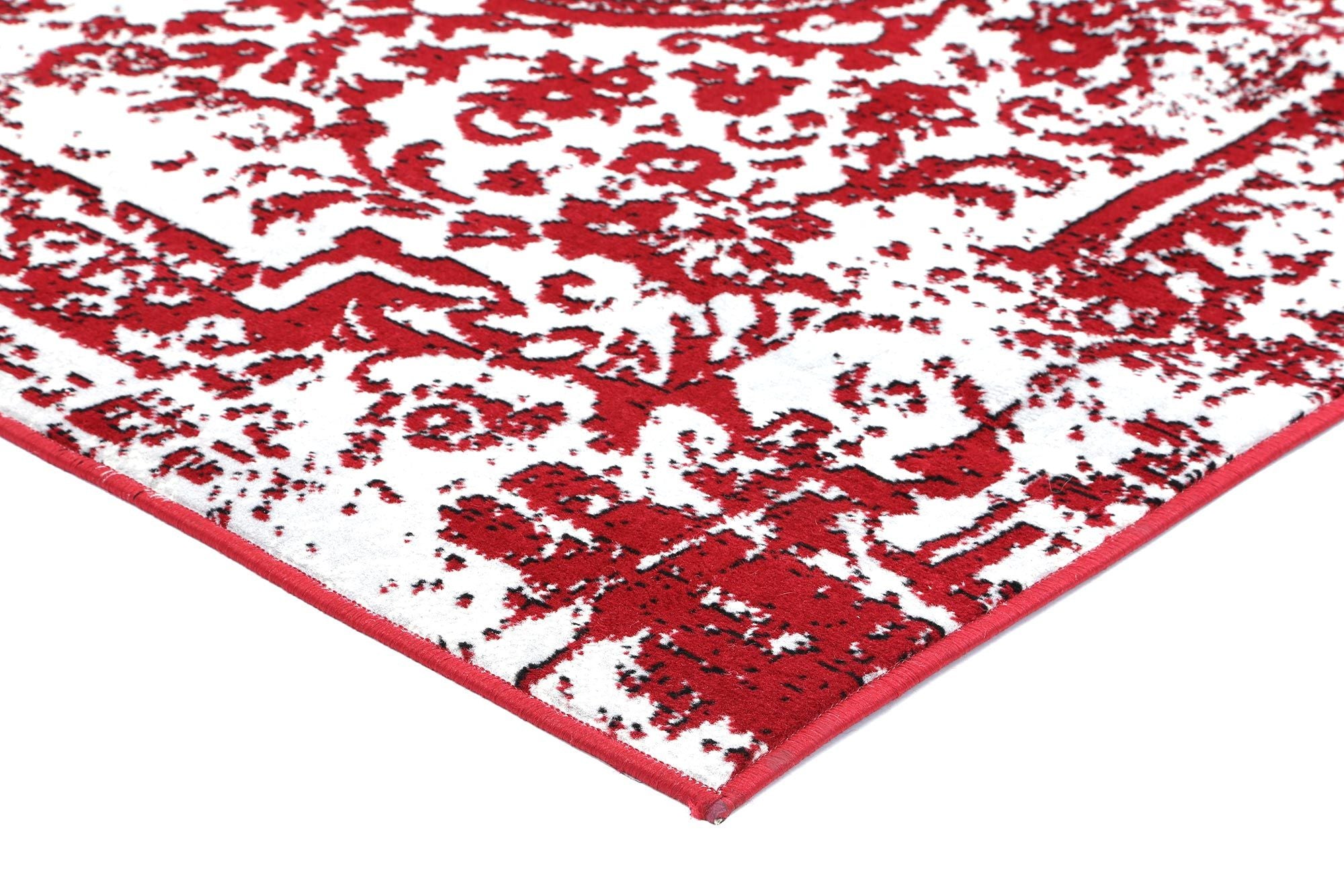 Allure Classic Vintage Red Rug measuring 80x300 cm, featuring a rich red color and intricate vintage design, perfect for enhancing indoor spaces.