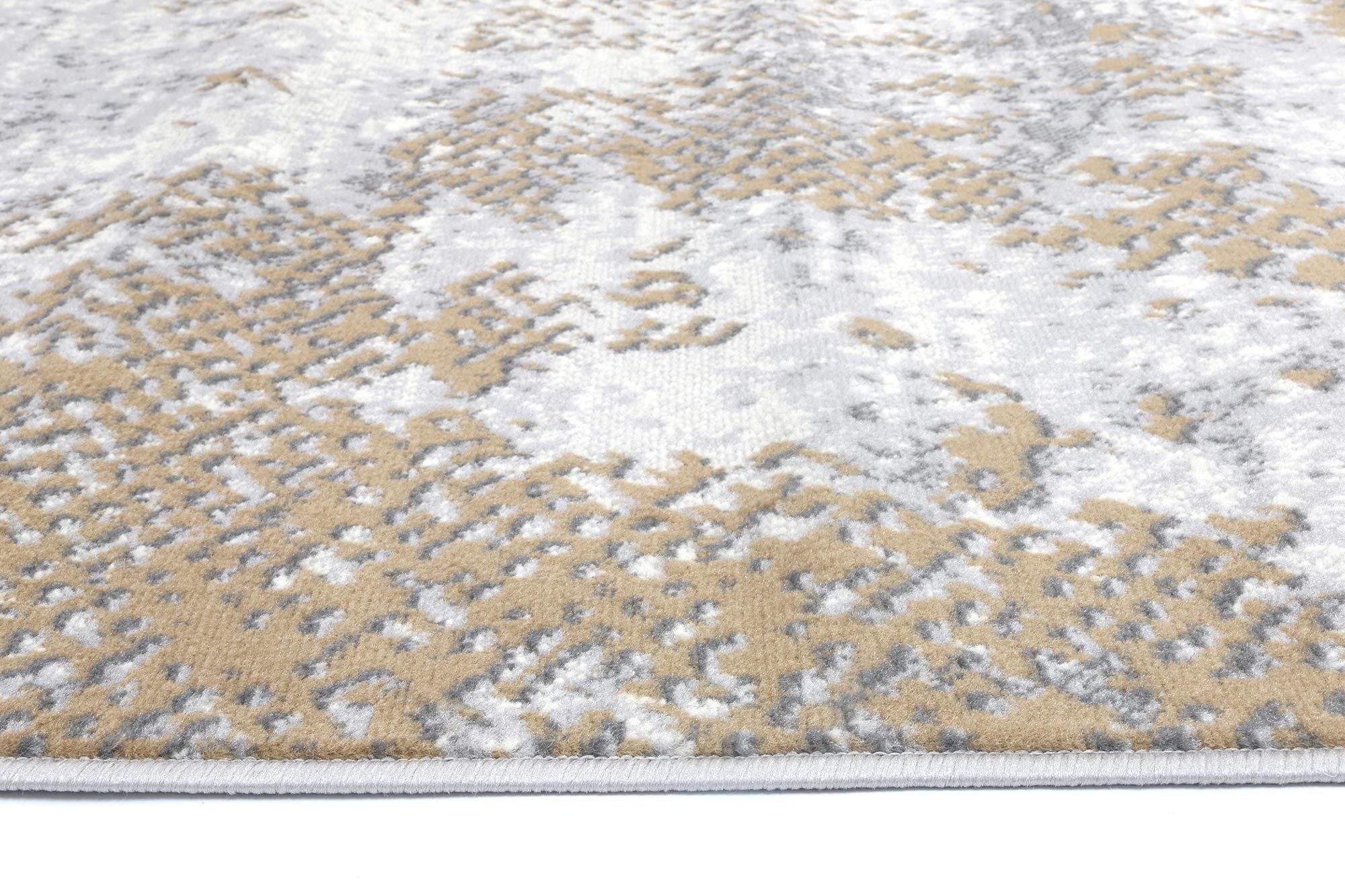 Allure Modern Abstract Beige Rug, 160x220 cm, featuring a contemporary abstract design with soft beige tones, perfect for indoor spaces.