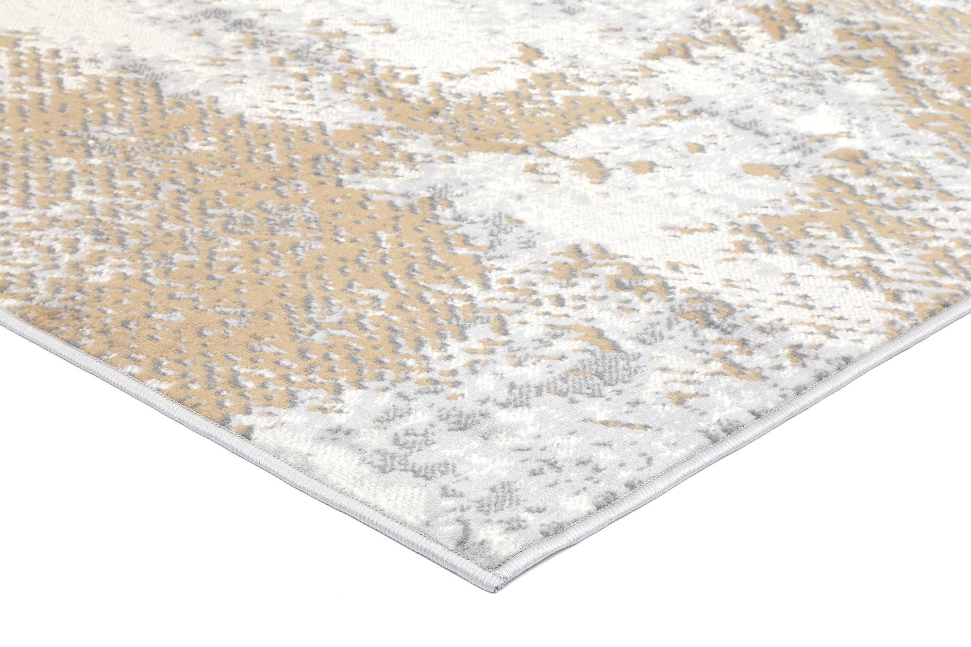 Allure Modern Abstract Beige Rug, 160x220 cm, featuring a contemporary abstract design with soft beige tones, perfect for indoor spaces.