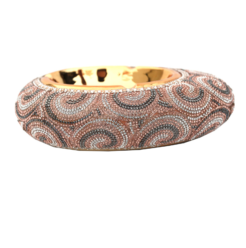 Ambrose Gold Plated Crystal Embellished Ceramic Ashtray showcasing its luxurious design and crystal details.