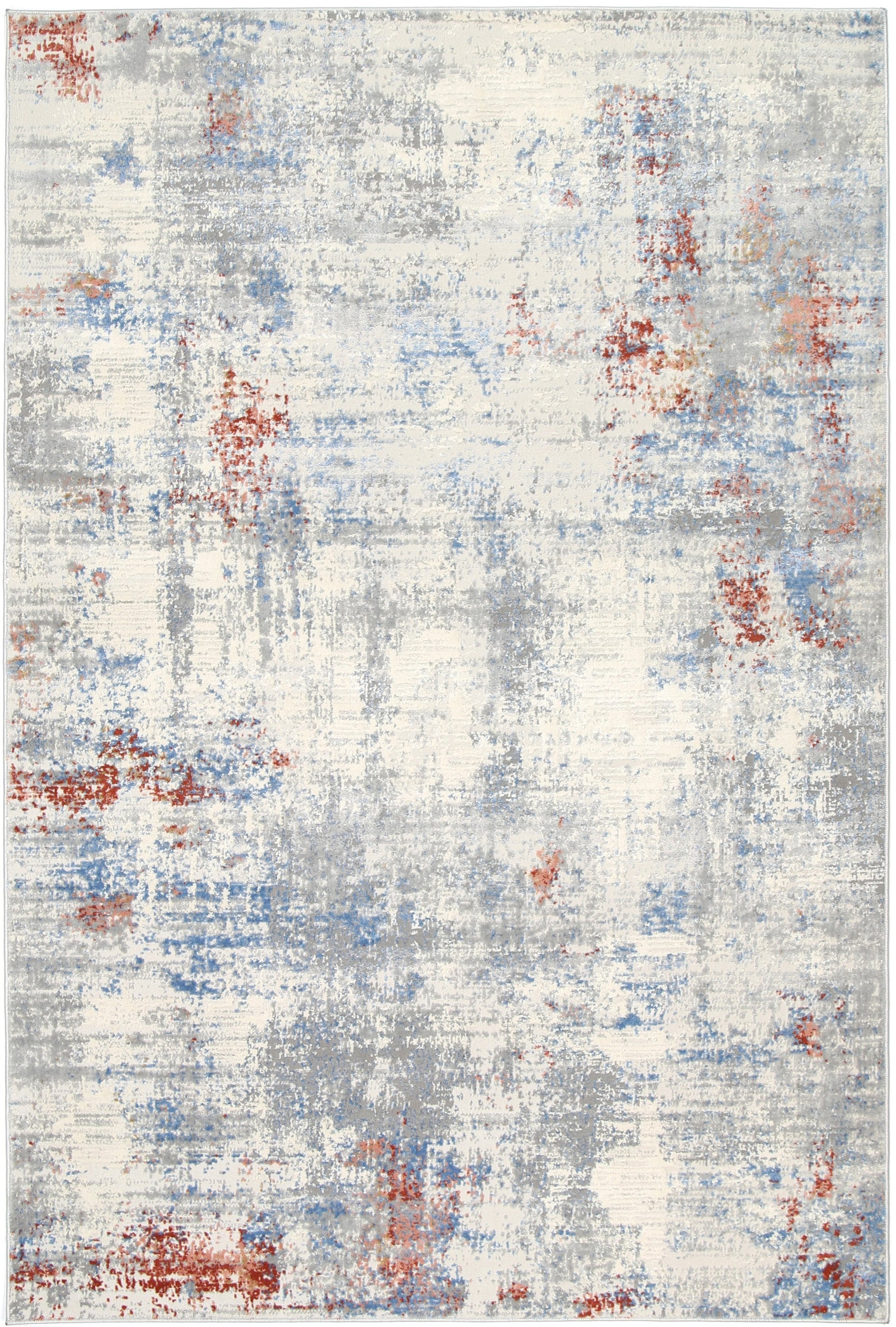 Amelia Grey Multi Modern Rug 200x290 cm featuring abstract designs in grey tones, perfect for modern decor.