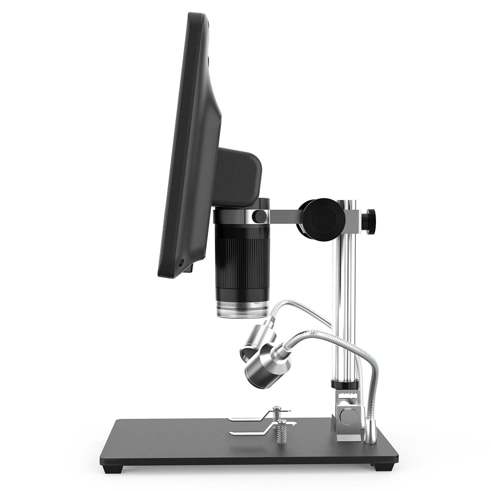 Andonstar AD208S Digital Microscope with 8.5-inch LCD screen, showcasing its adjustable magnification and built-in lights.