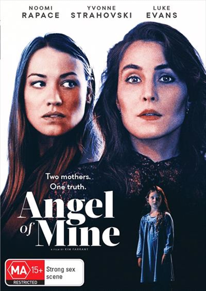 Cover of the 'Angel Of Mine' DVD featuring a somber woman looking contemplative, symbolizing grief and mystery.