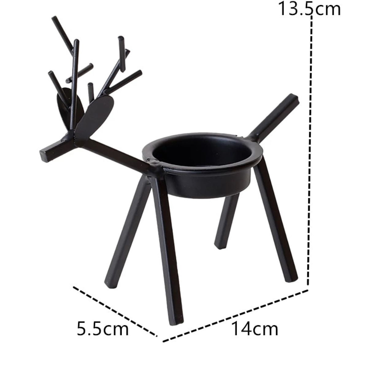 Antelope Stick Candle Holder made of wrought iron, featuring an elegant antelope design, perfect for T candles and table decor.