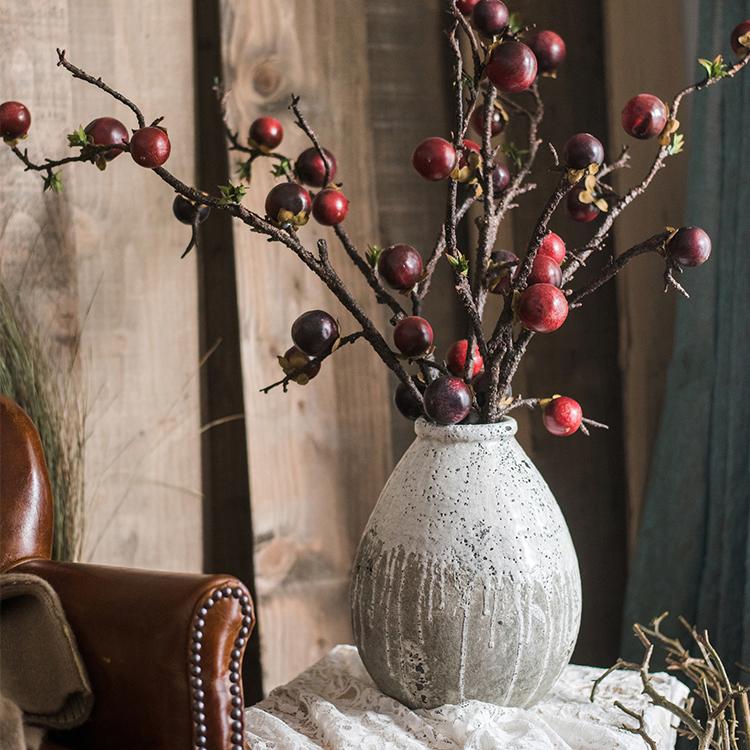 Antique Coarse Pottery Large Flower Pot in khaki, tan, and brown colors, showcasing its unique handmade texture and design.