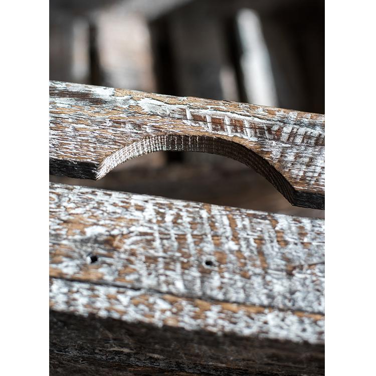 Antique Rectangular Wood Crates in natural brown color, showcasing their rustic charm and sturdy design, perfect for storage and decoration.