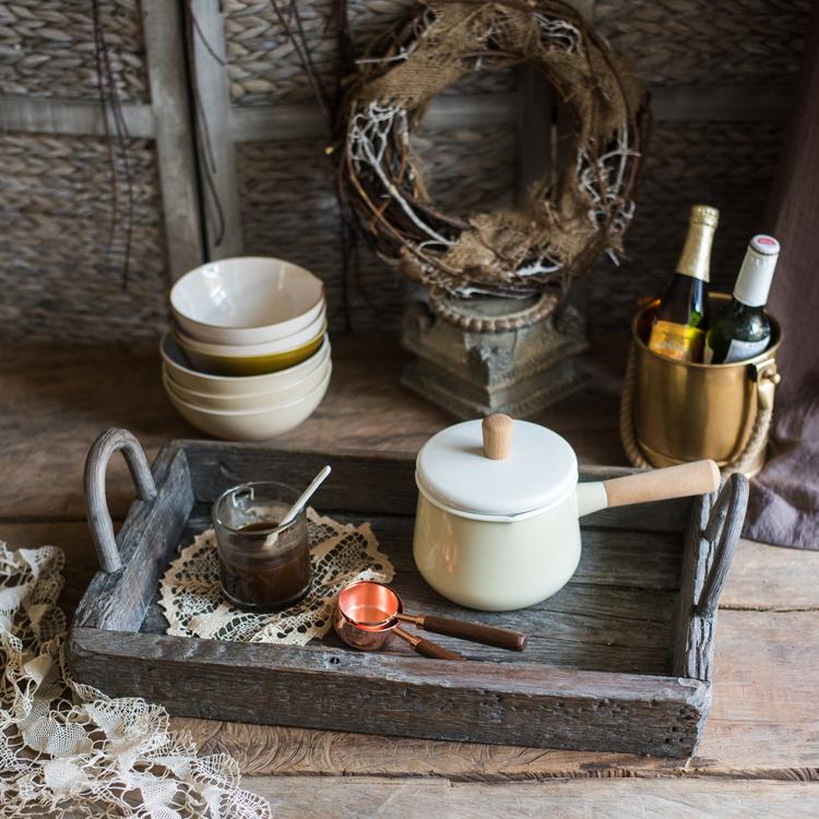 Antique Wood Tray made from solid wood, featuring a unique handcrafted design with natural brown tones.