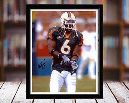 Framed Antrelle Rolle Autograph Replica Print in black metal frame, showcasing a sports memorabilia photo.