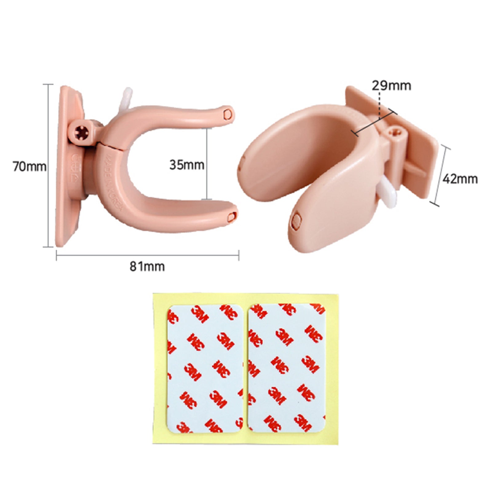 Appason 4X Apricot Pink Door Lever Lock, a child and pet proof adhesive handle lock designed for safety.