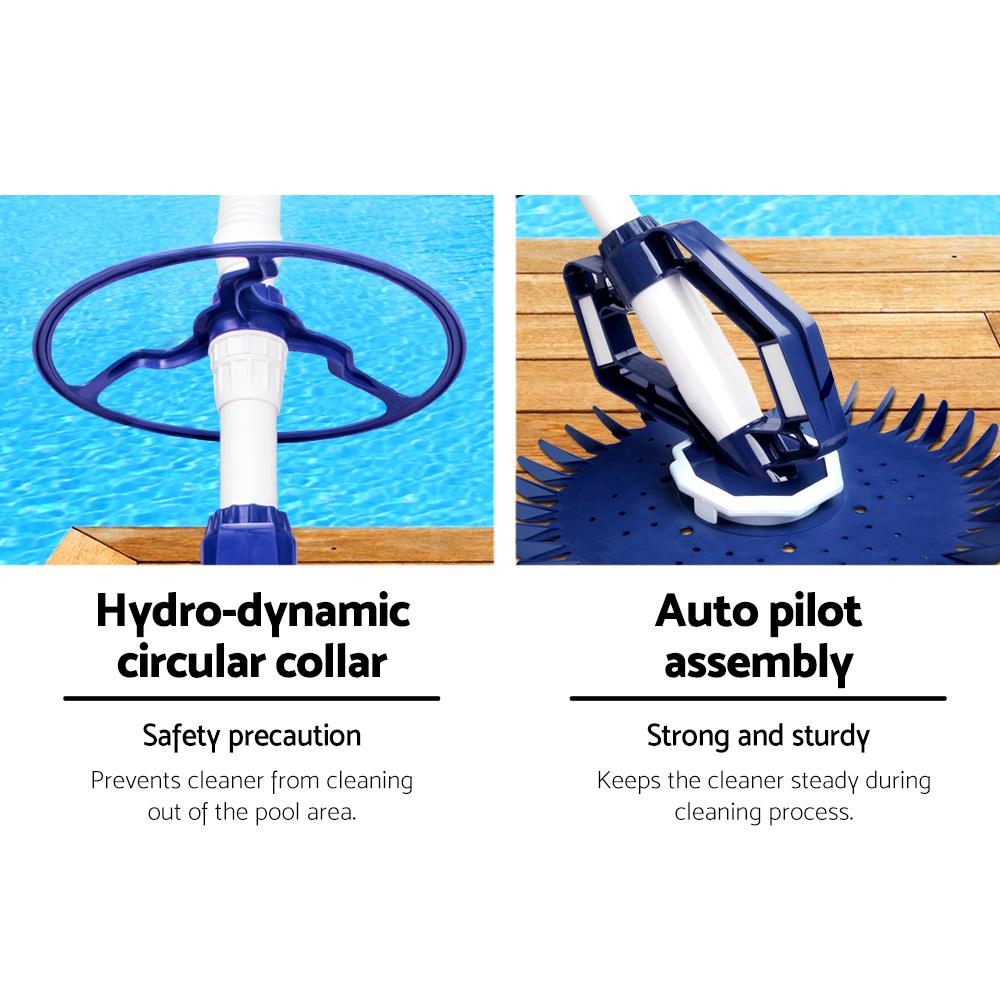 Aquabuddy 10m Automatic Pool Cleaner with hose, designed for efficient pool cleaning.