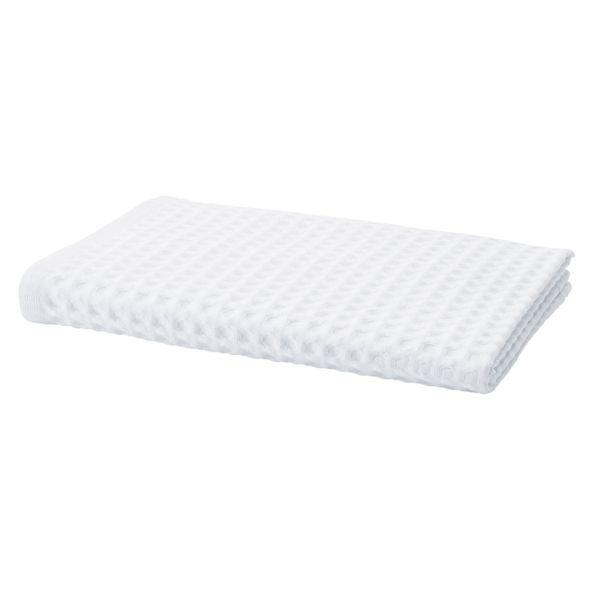 Aquanova Erin Cotton Bath Sheet in White, featuring a soft waffle design and generous size for ultimate comfort.