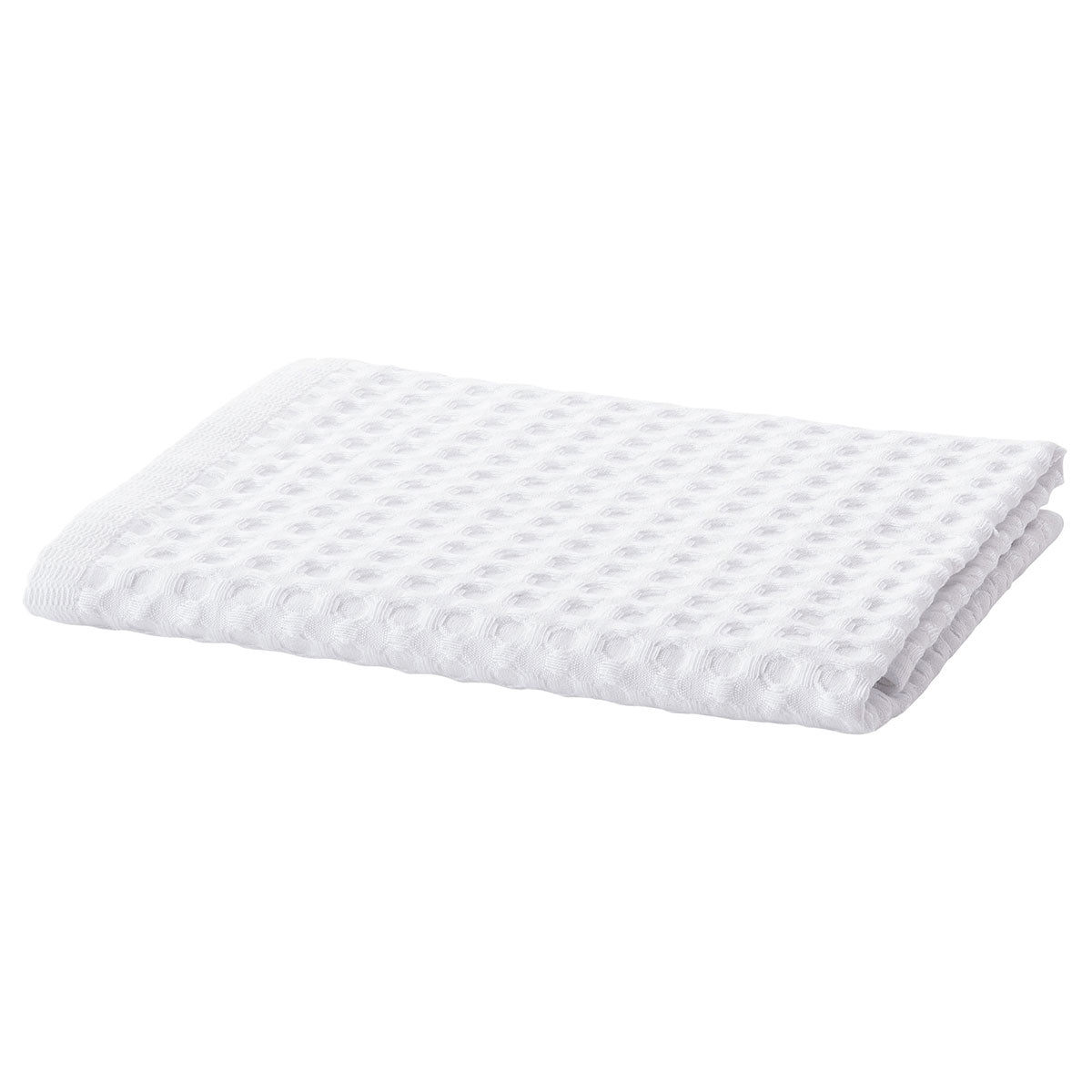 Aquanova Errin Cotton Bath Towel in White, featuring a soft waffle design, perfect for comfort and absorbency.