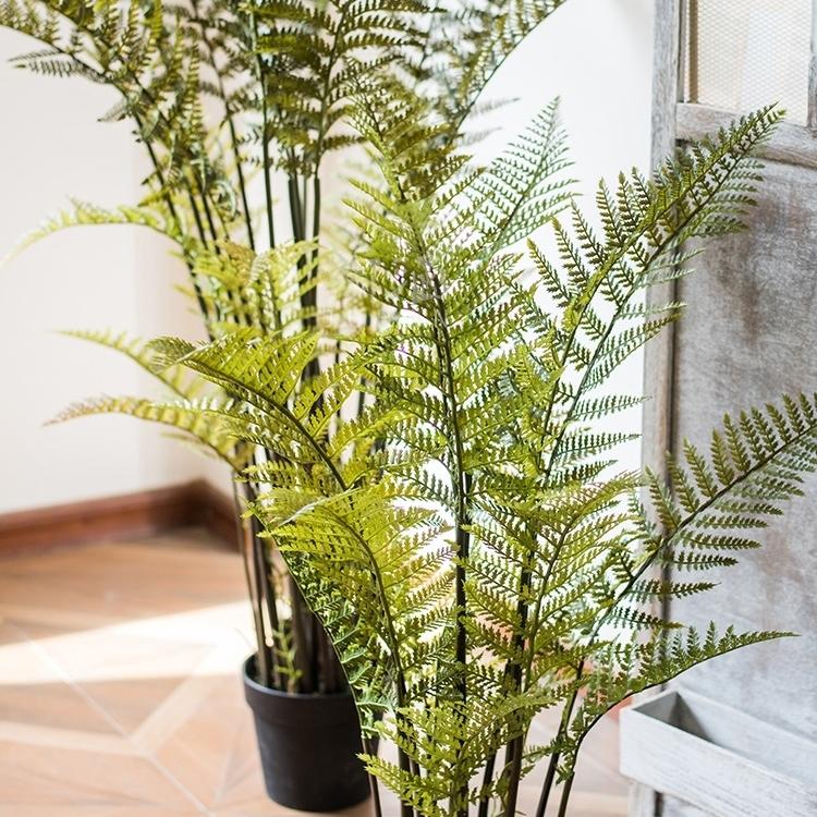 A realistic Artificial Faux Cyathea Tree in a decorative pot, showcasing lush green leaves and a sturdy base, perfect for home decor.