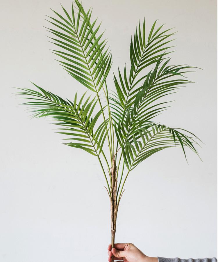 Artificial Faux Kwai Leaf Bundle Stem in vibrant green, showcasing realistic leaves and stems, perfect for home decor.