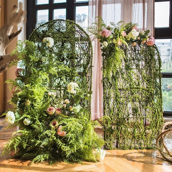 A 40-inch tall artificial flower screen featuring vibrant hydrangeas and roses in mixed colors, perfect for home decor.