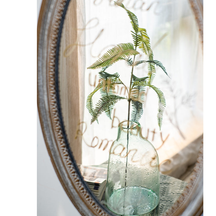 A tall artificial green fern leaf stem plant, 37 inches high, showcasing realistic leaves and vibrant color, perfect for home or office decor.