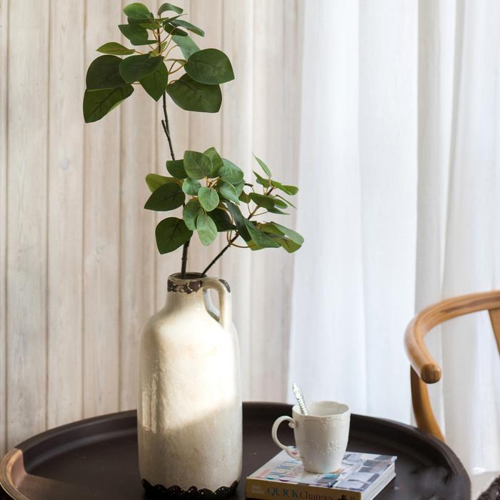 34-inch tall artificial Bauhinia leaf plant in vibrant green, showcasing realistic details and texture, perfect for home or office decor.