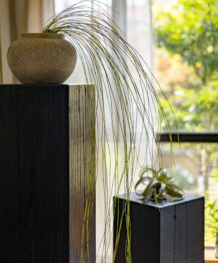 Artificial Rough Horsetail Thin Vine Ikebana in vibrant green and yellow-green colors, showcasing its realistic design and long length.