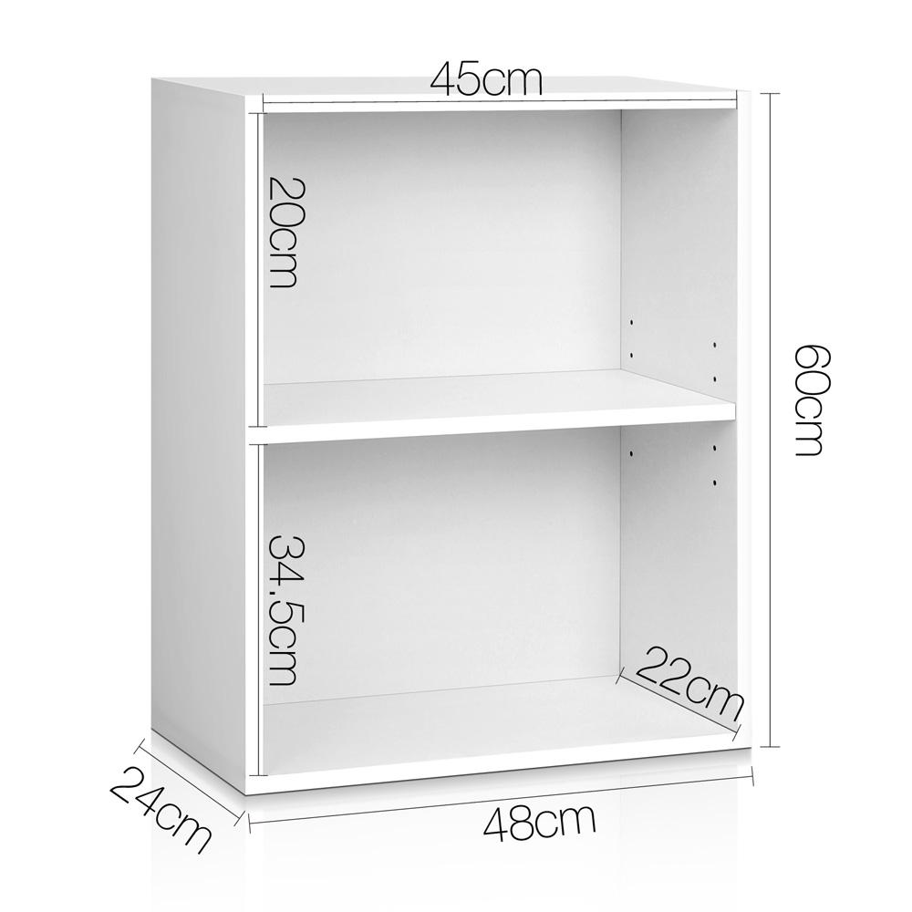 Artiss 3 Piece Storage Shelf in white, featuring three adjustable shelves and a modern design, perfect for organizing books and decor.