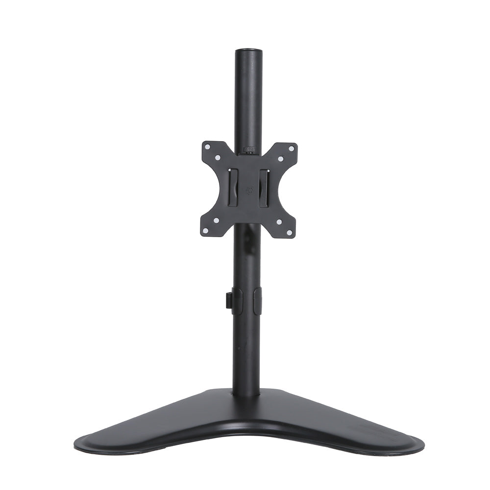 Artiss Single Monitor Arm Stand in black, showcasing its adjustable features and freestanding design, suitable for monitors up to 32 inches.