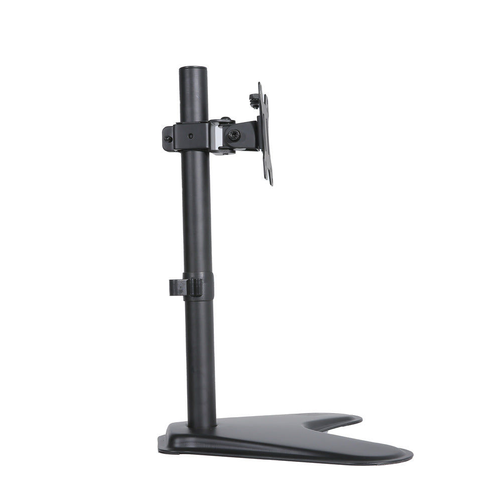 Artiss Single Monitor Arm Stand in black, showcasing its adjustable features and freestanding design, suitable for monitors up to 32 inches.