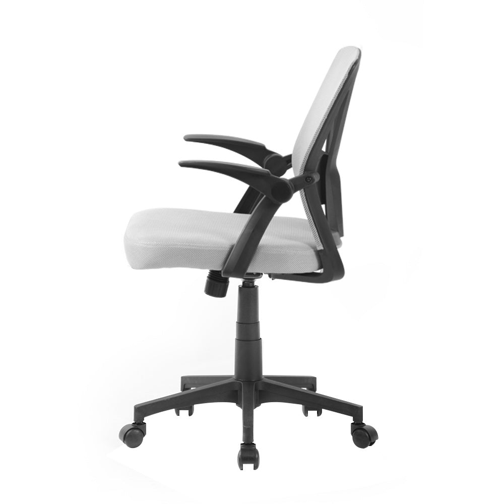 Artiss Office Chair featuring a grey mesh seat, ergonomic design, and adjustable features for comfort and productivity.