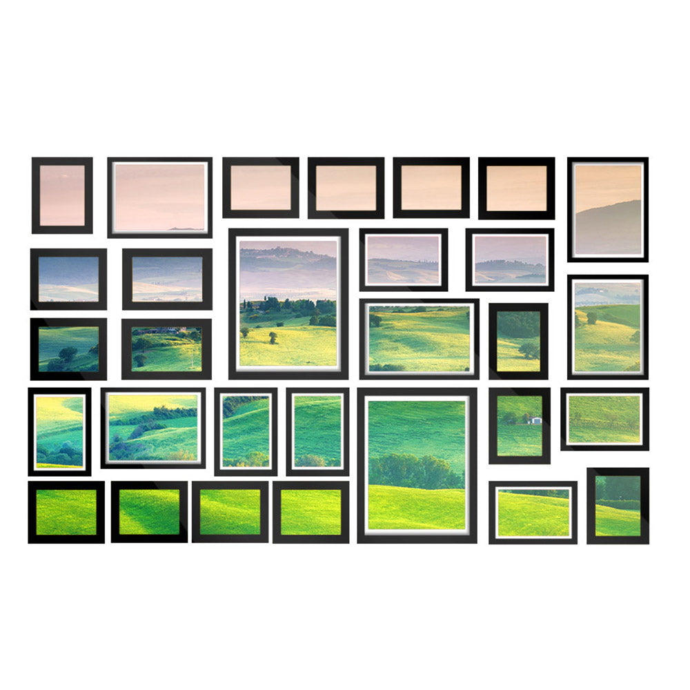 Artiss Photo Frames set featuring 30 frames in various sizes, ideal for displaying cherished memories on walls.