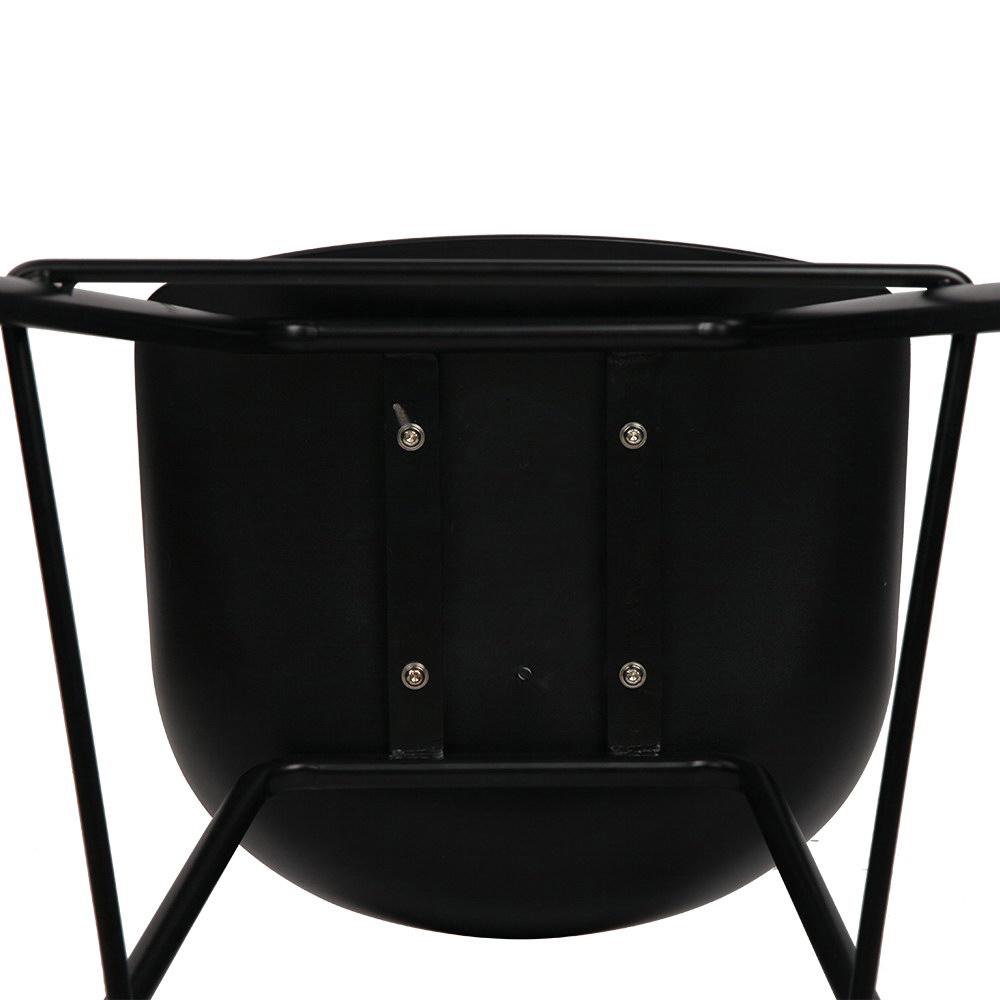 Artiss Set of 2 Metal Bar Stools in Black with PP plastic seats and reinforced metal frames, featuring stylish footrests and floor protectors.