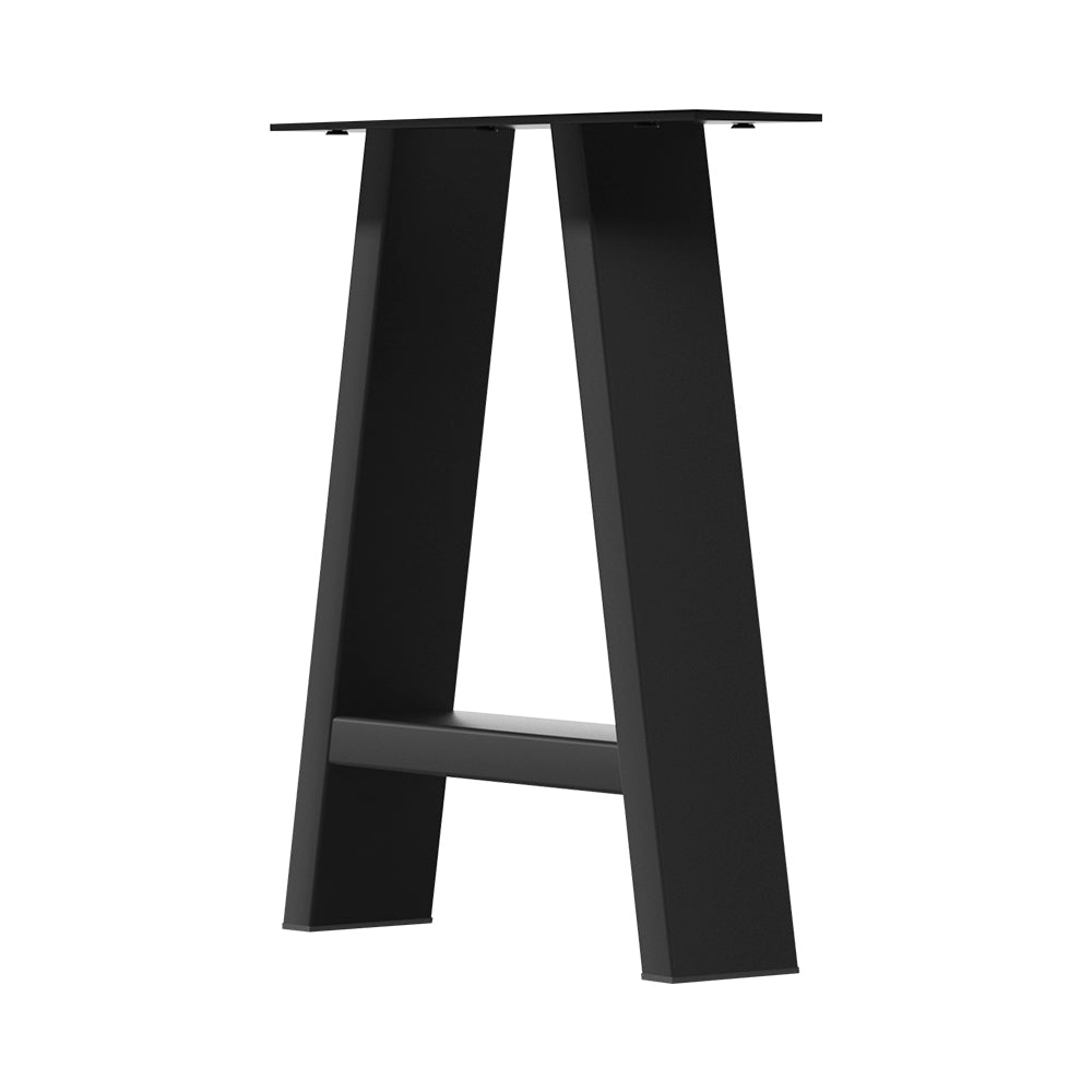 Artiss metal table legs in trapezoid shape, black powder-coated finish, ideal for coffee tables and desks.