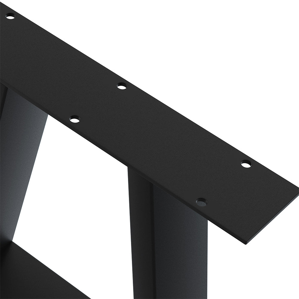 Artiss metal table legs in trapezoid shape, black powder-coated finish, ideal for coffee tables and desks.