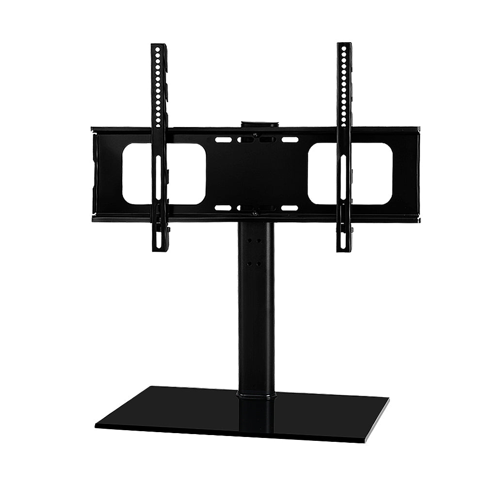 Artiss Table Top TV Swivel Mounted Stand with a tempered glass base and solid metal frame, designed for 32" to 55" TVs.