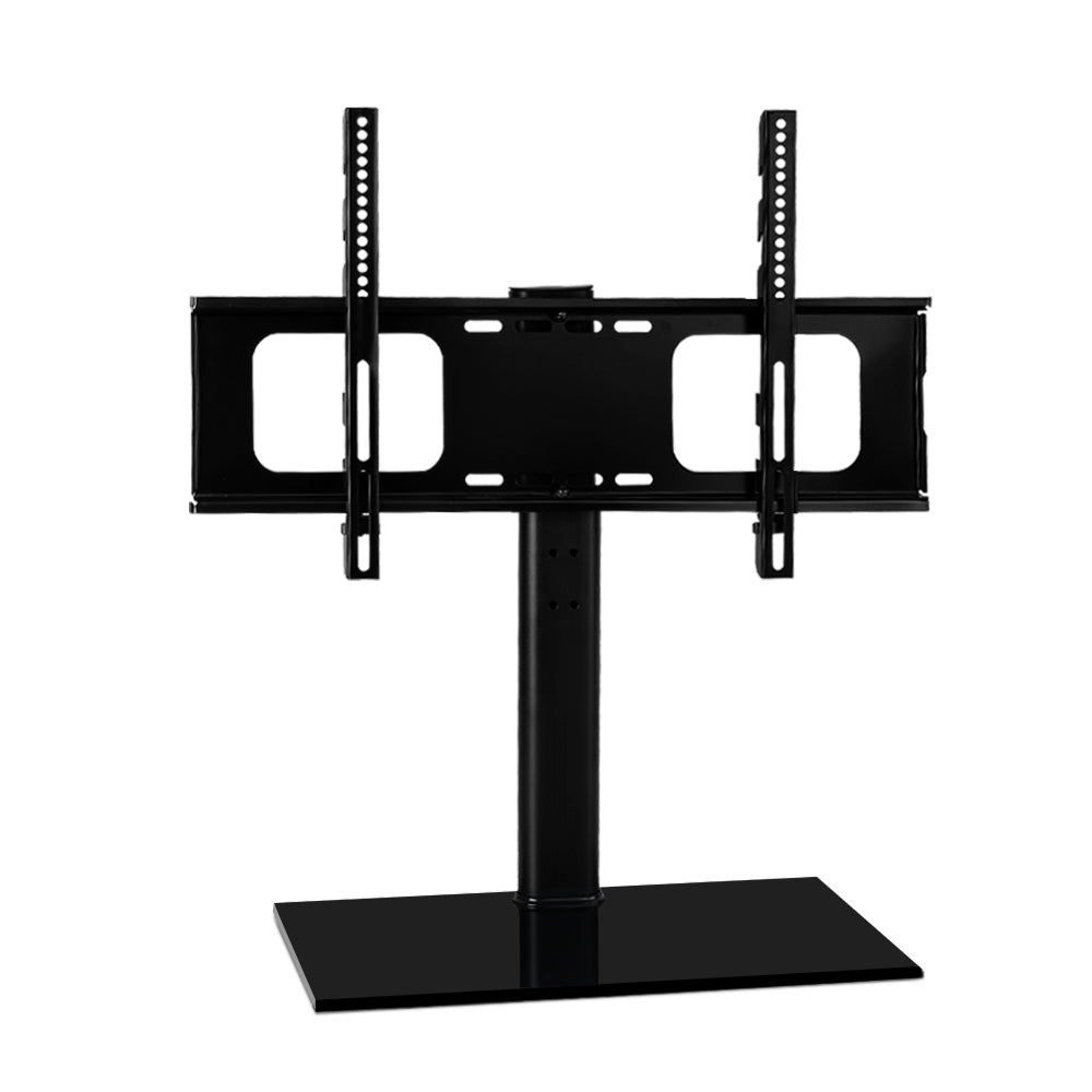 Artiss Table Top TV Swivel Mounted Stand with a sleek black finish and tempered glass base, designed for TVs from 32 to 70 inches.