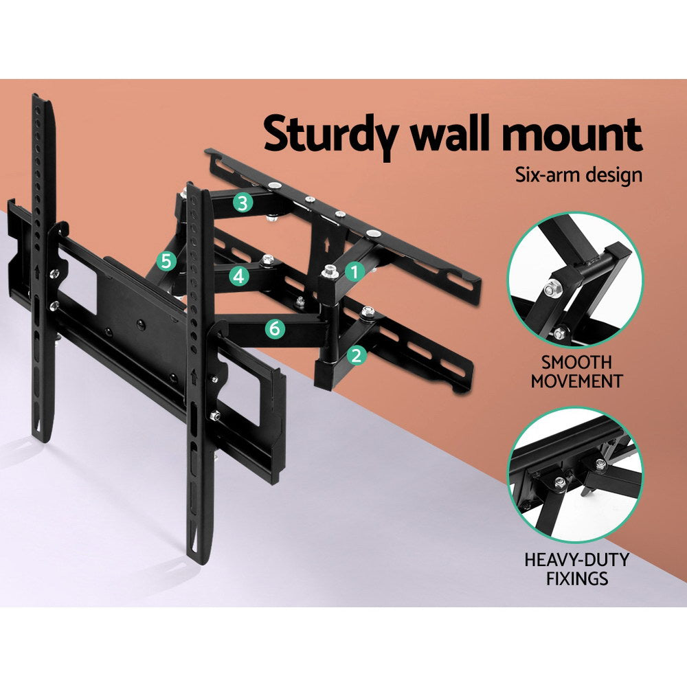 Artiss TV Wall Mount Bracket showcasing its slim design and adjustable features for 23 to 55 inch TVs.