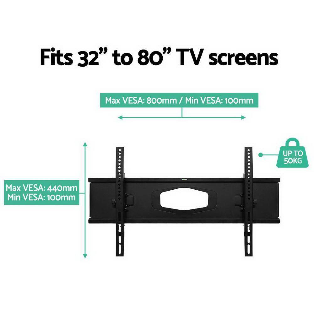 Artiss TV Wall Mount Bracket designed for 32" to 80" TVs, featuring a slimline design with tilt and swivel capabilities.