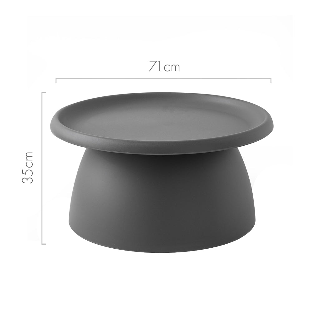 ArtissIn Coffee Table in grey, featuring a mushroom design with soft curves and a smooth surface, perfect for modern home decor.