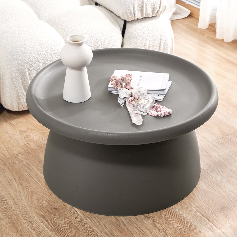 ArtissIn Coffee Table in grey, featuring a mushroom design with soft curves and a smooth surface, perfect for modern home decor.