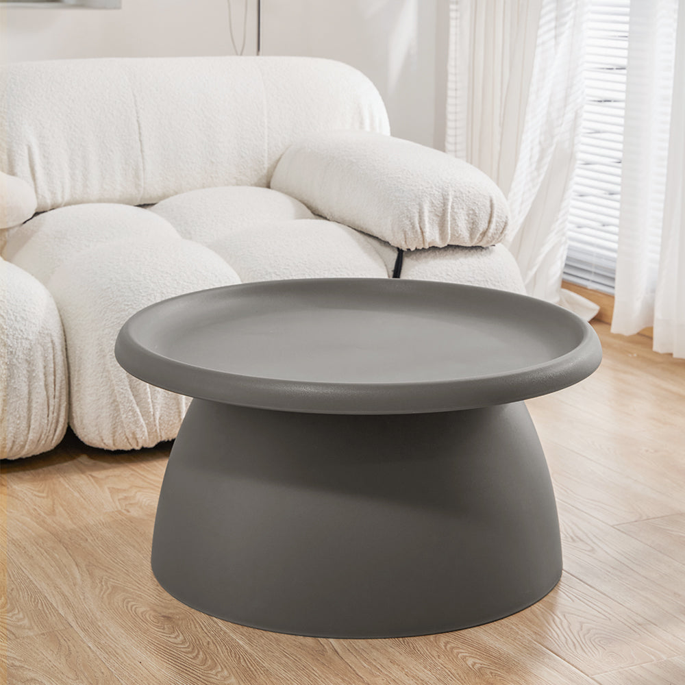 ArtissIn Coffee Table in grey, featuring a mushroom design with soft curves and a smooth surface, perfect for modern home decor.