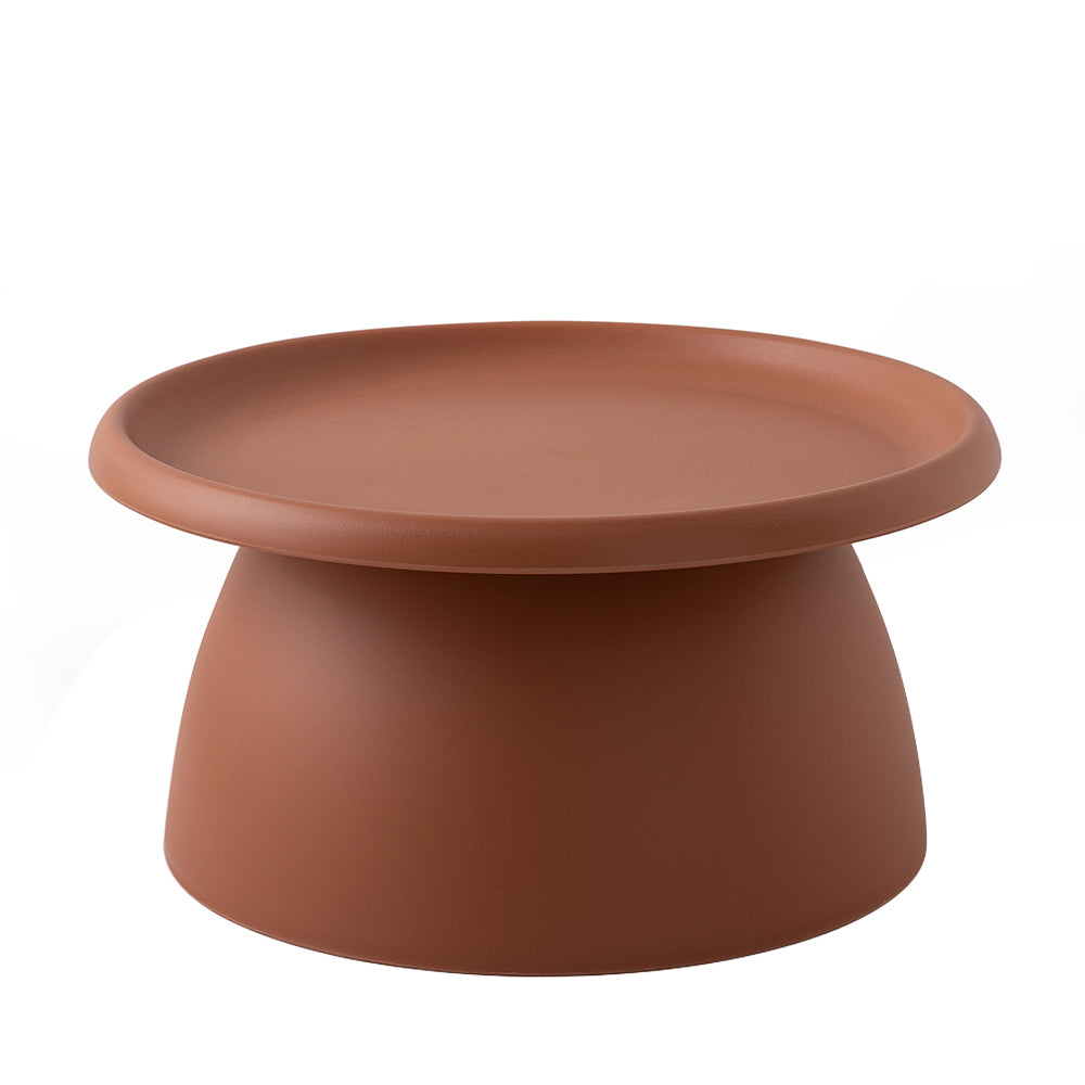 ArtissIn Coffee Table Mushroom in vibrant red, featuring a round smooth tabletop and sturdy pedestal base, perfect for modern home decor.