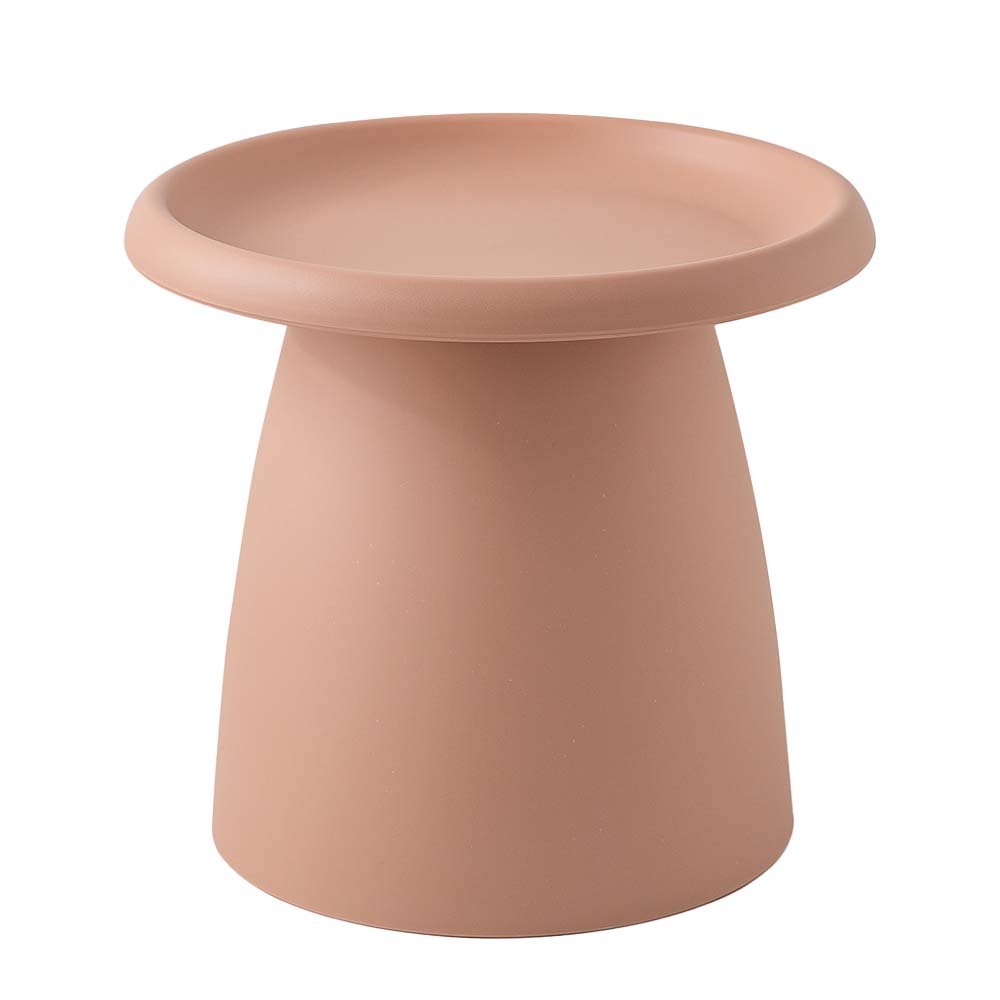 ArtissIn Round Coffee Table in pink, featuring a smooth surface and stylish design, perfect for outdoor use.