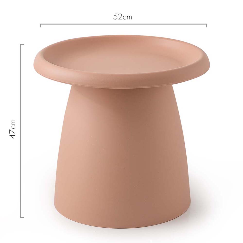 ArtissIn Round Coffee Table in pink, featuring a smooth surface and stylish design, perfect for outdoor use.