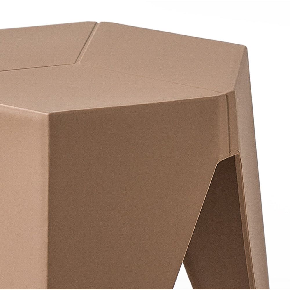 ArtissIn Set of 2 Puzzle Stools in brown, showcasing their unique design and sturdy construction, perfect for versatile seating.